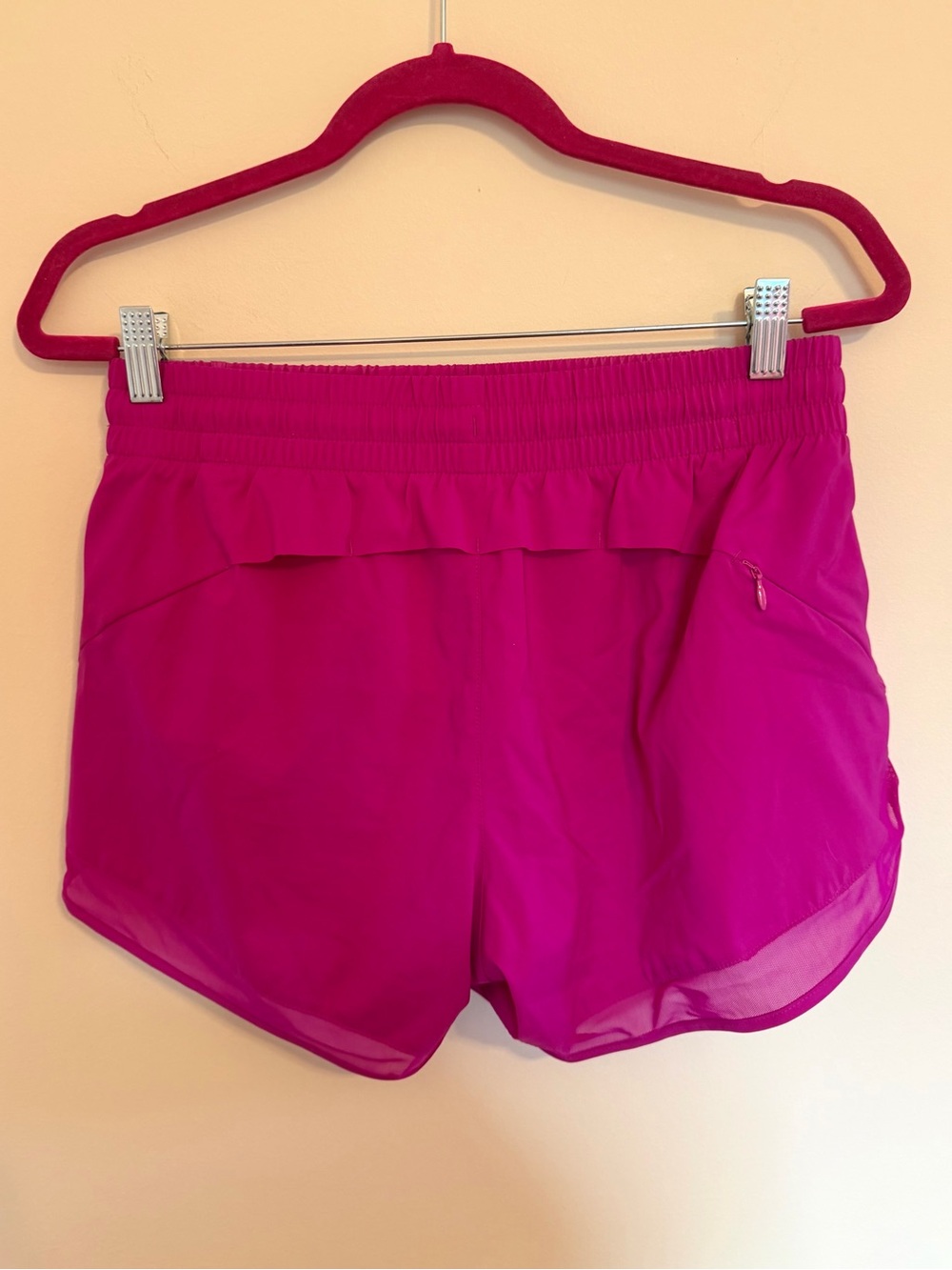 Athleta Mesh Racer Run Mid Rise Short in Magenta - Picture 7 of 10